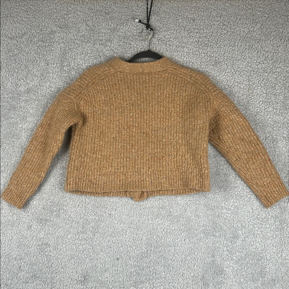 MADEWELL Long Sleeve Some Wool Cropped V- Neck, Button-Up Sweater, Size L - Picture 12 of 15